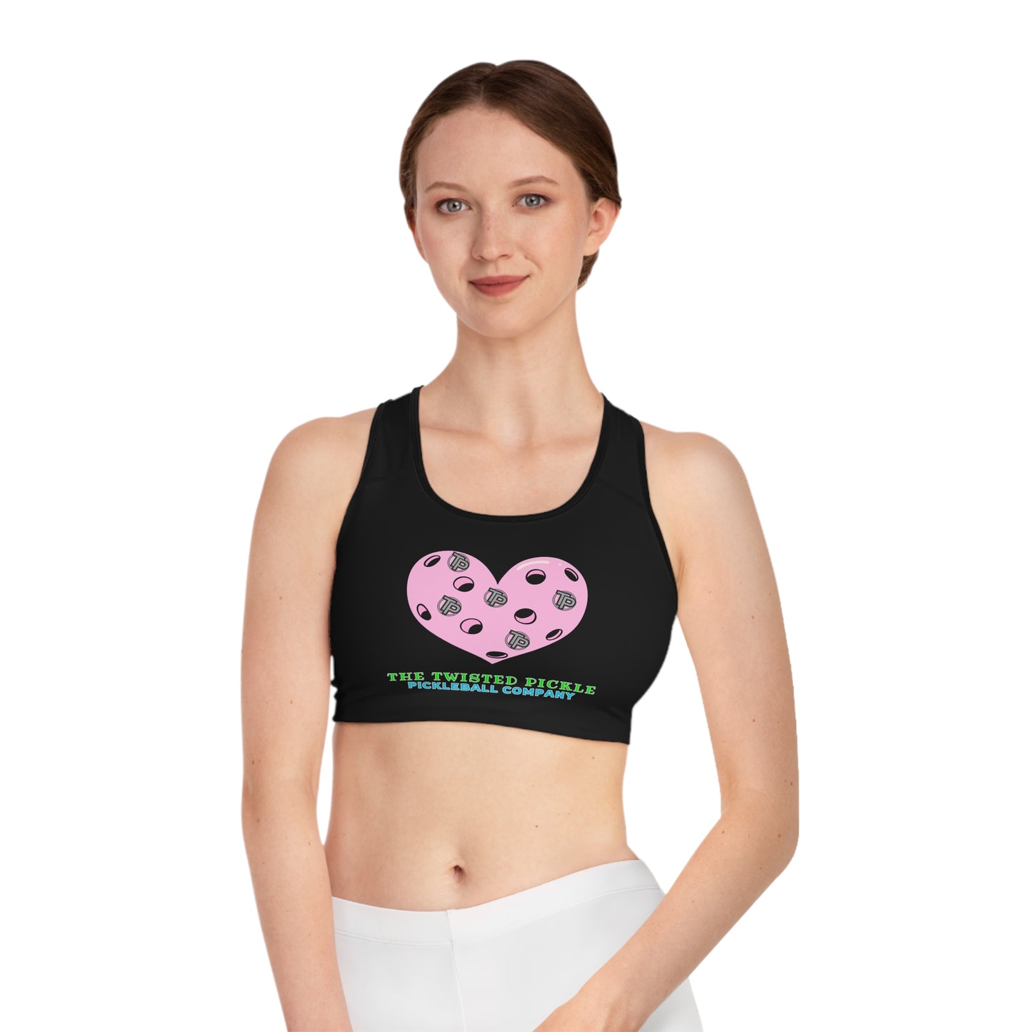 TWISTED PICKLE HEART Sports Bra